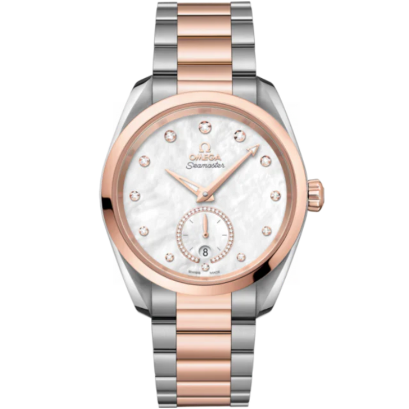 SEAMASTER AQUA TERRA 150M 38 MM STAINLESS STEEL - SEDNA™ GOLD WITH MOTHER OF PEARL DIAL - Omega