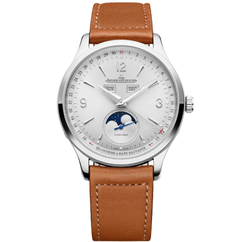 MASTER CONTROL CALENDAR 40 MM STAINLESS STEEL WITH SILVER GREY, SUNRAY BRUSHED DIAL - Jaeger-LeCoultre