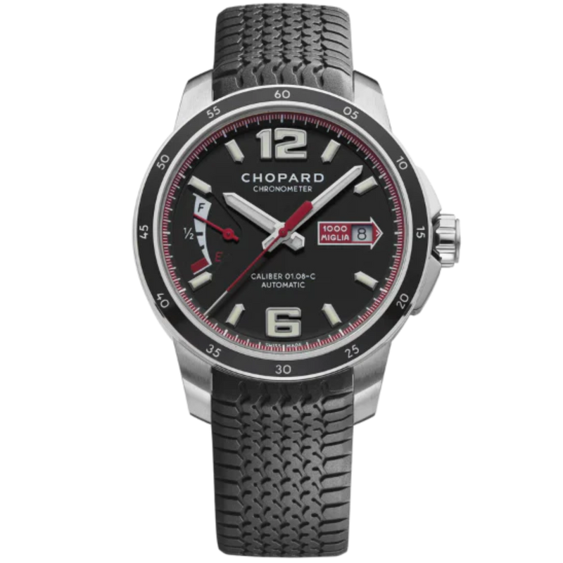 MILLE MIGLIA GTS POWER CONTROL 43 MM LUCENT STEEL™ WITH BLACK DIAL - Chopard