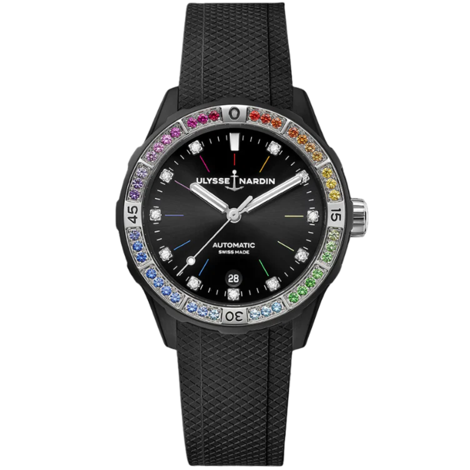 DIVER RAINBOW 39 MM STAINLESS STEEL WITH BLACK DIAL - Ulysse Nardin