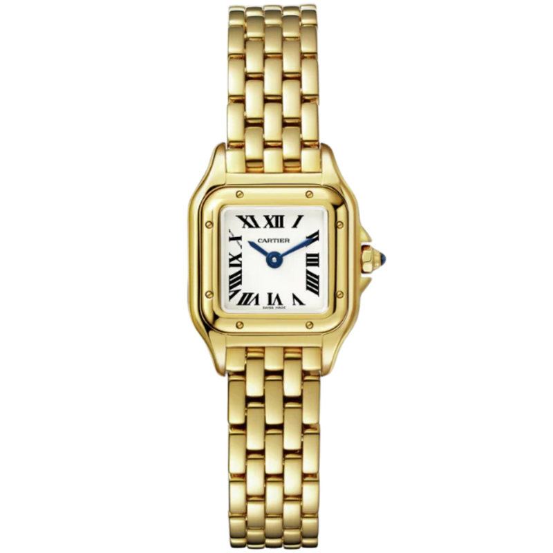 PANTHERE DE CARTIER 25 MM YELLOW GOLD WITH SILVER DIAL - Cartier