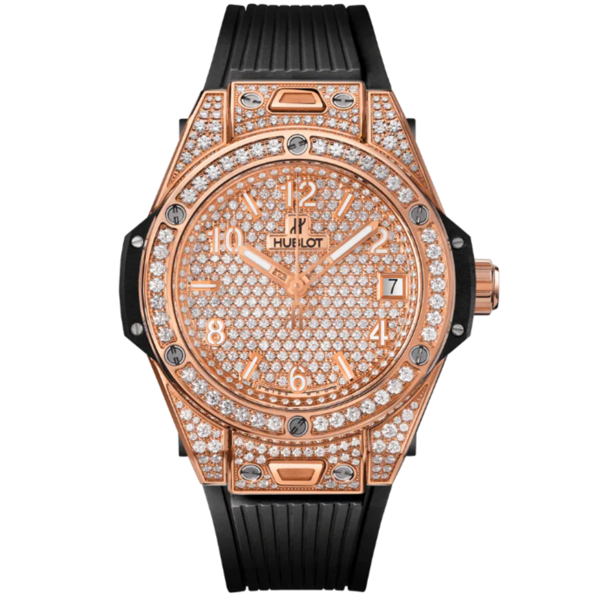 Big Bang 39mm ONE CLICK KING GOLD FULL PAVÉ - Hublot