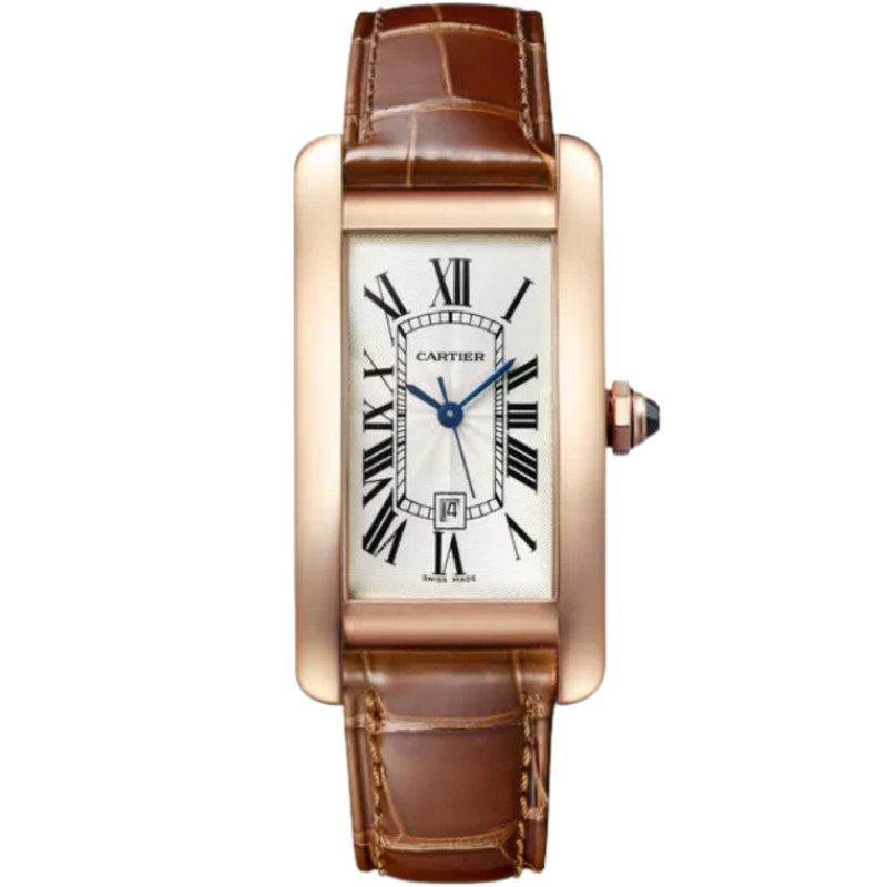 TANK 42 mm AMÉRICAINE WATCH SILVER 18K ROSE GOLD - Cartier