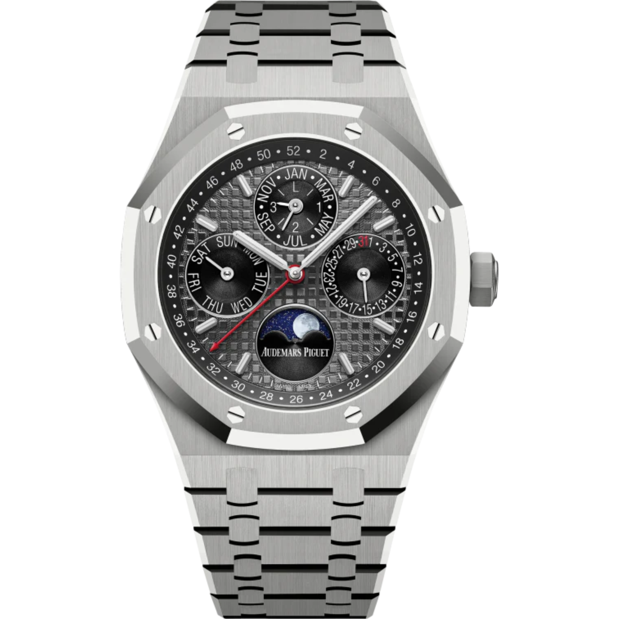 Royal Oak Perpetual Calendar 41MM Titanium Bracelet Slate Grey Dial With Grande Tapisserie Pattern Titanium Case - Audemars Piguet