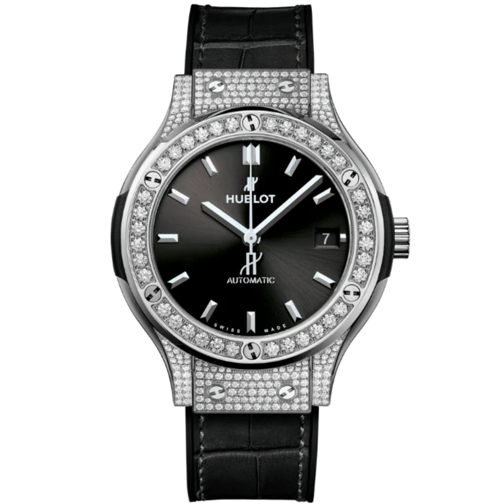 CLASSIC FUSION 3-HANDS 33MM TITANIUM PAVÉ - Hublot