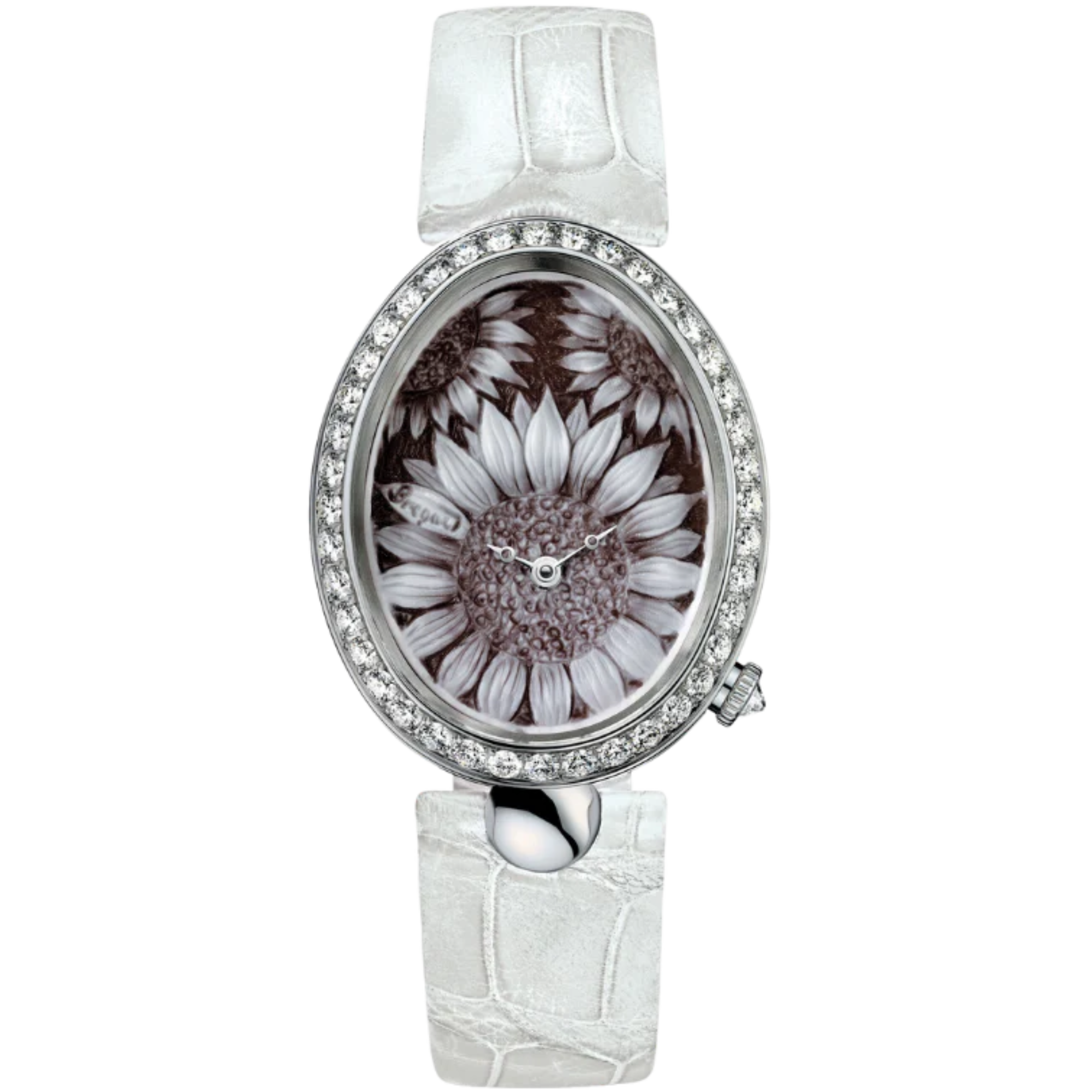 REINE DE NAPLES 8958 40 MM WHITE GOLD WITH SEASHEEL FLOWER DIAL - Breguet