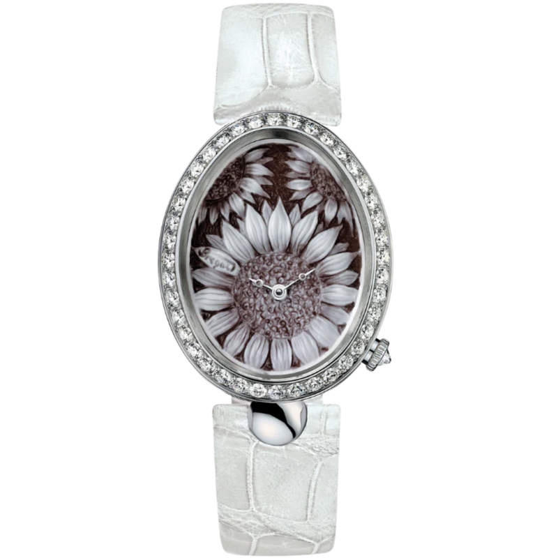 REINE DE NAPLES 8958 40 MM WHITE GOLD WITH SEASHEEL FLOWER DIAL - Breguet