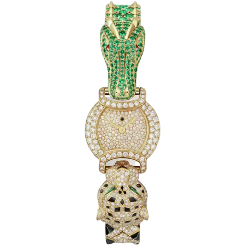 INDOMPTABLES DE CARTIER CROCODILE MOTIF 22 MM 18K YELLOW GOLD WITH YELLOW GOLD DIAL - Cartier