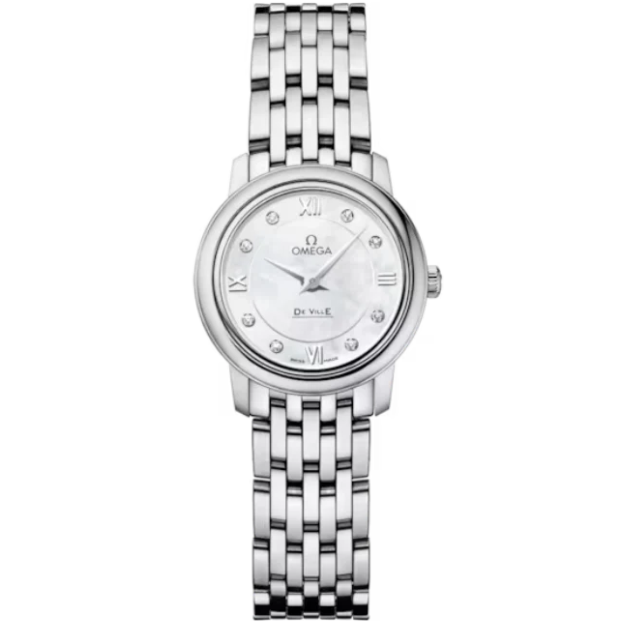DE VILLE PRESTIGE 24 MM STAINLESS STEEL WITH MOTHER OF PEARL DIAL - Omega