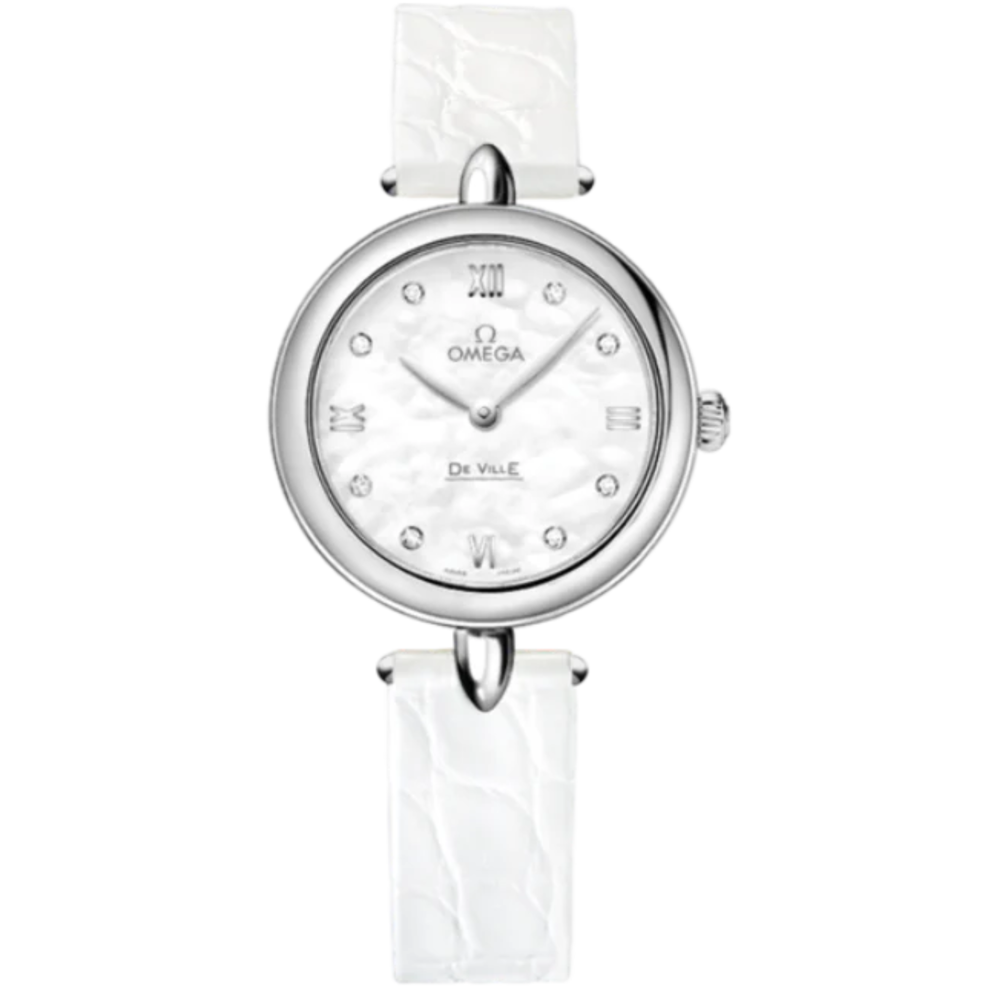 DE VILLE PRESTIGE DEWDROP 27 MM STAINLESS STEEL WITH MOTHER OF PEARL DIAL - Omega