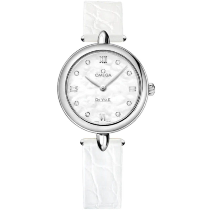 DE VILLE PRESTIGE DEWDROP 27 MM STAINLESS STEEL WITH MOTHER OF PEARL DIAL - Omega