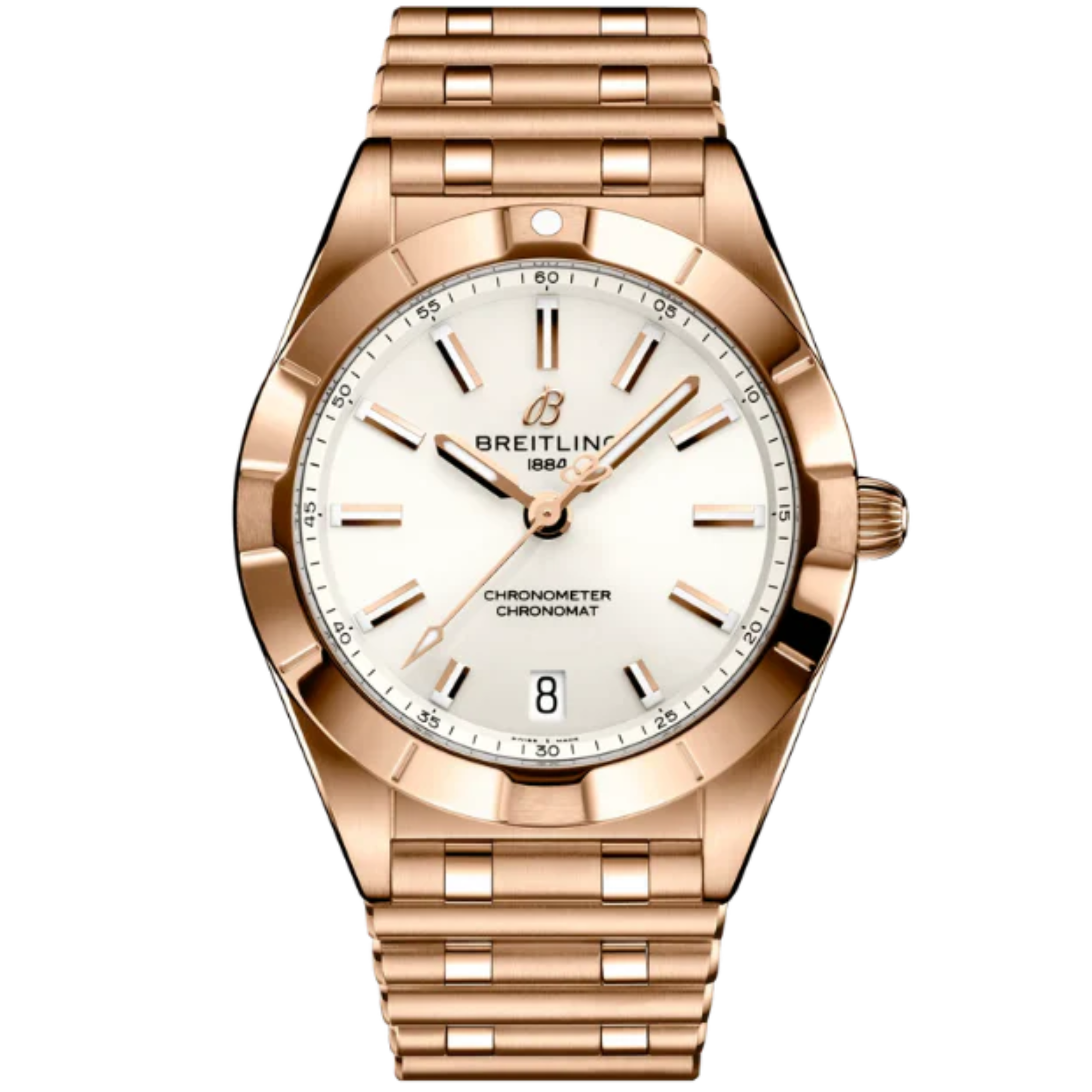 CHRONOMAT 32 MM 18K ROSE GOLD WITH WHITE DIAL - Breitling