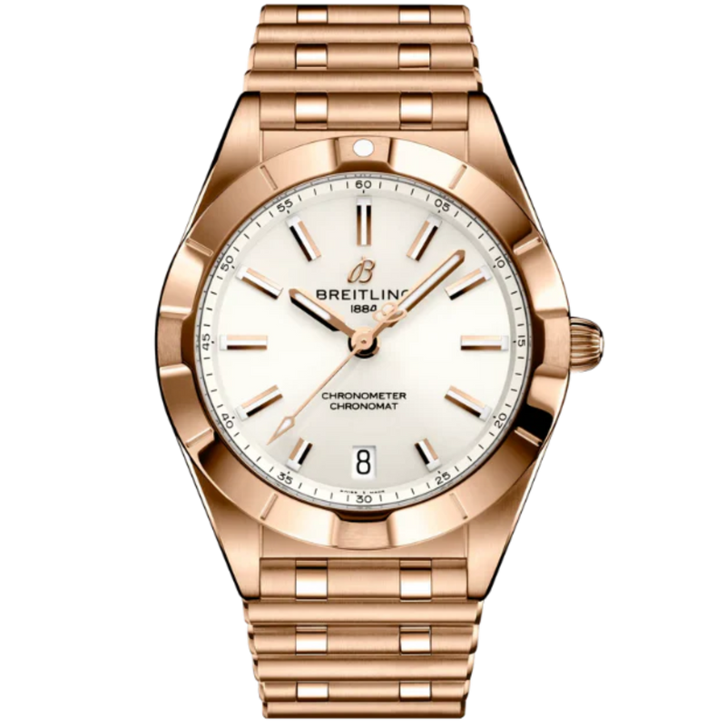 CHRONOMAT 32 MM 18K ROSE GOLD WITH WHITE DIAL - Breitling