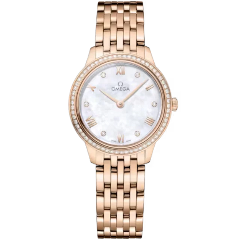 DE VILLE PRESTIGE 27 MM SEDNA™ GOLD WITH MOTHER OF PEARL DIAL - Omega