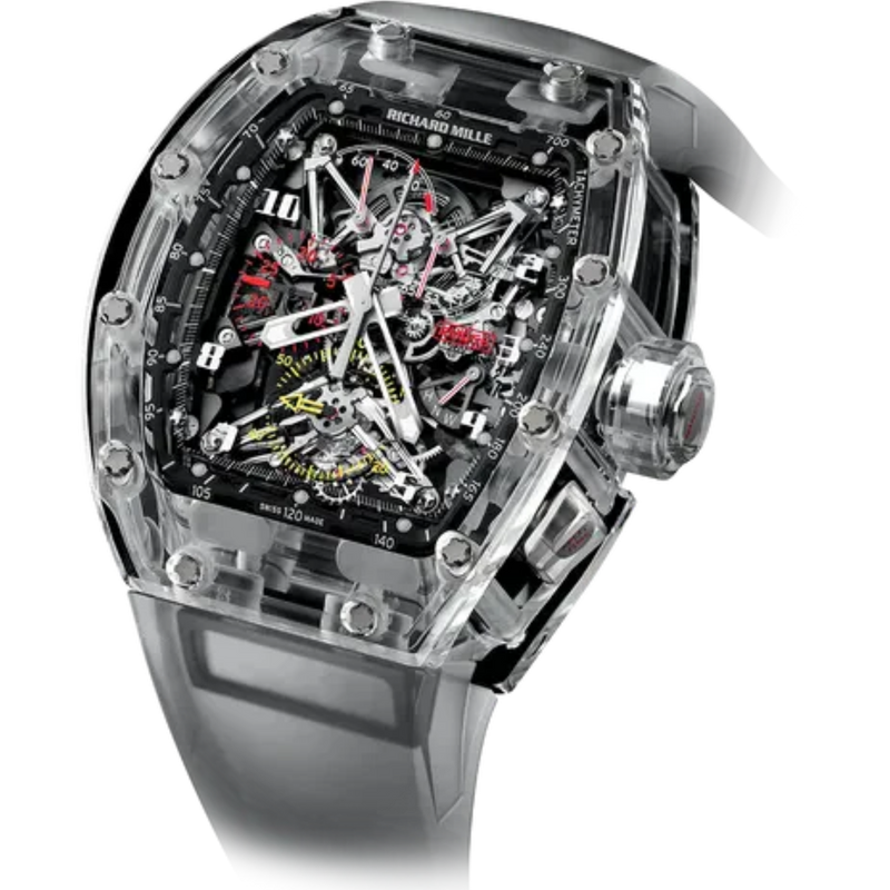 RM 056 Tourbillon Chronograph Sapphire Rubber Strap Sapphire Case - Richard Mille