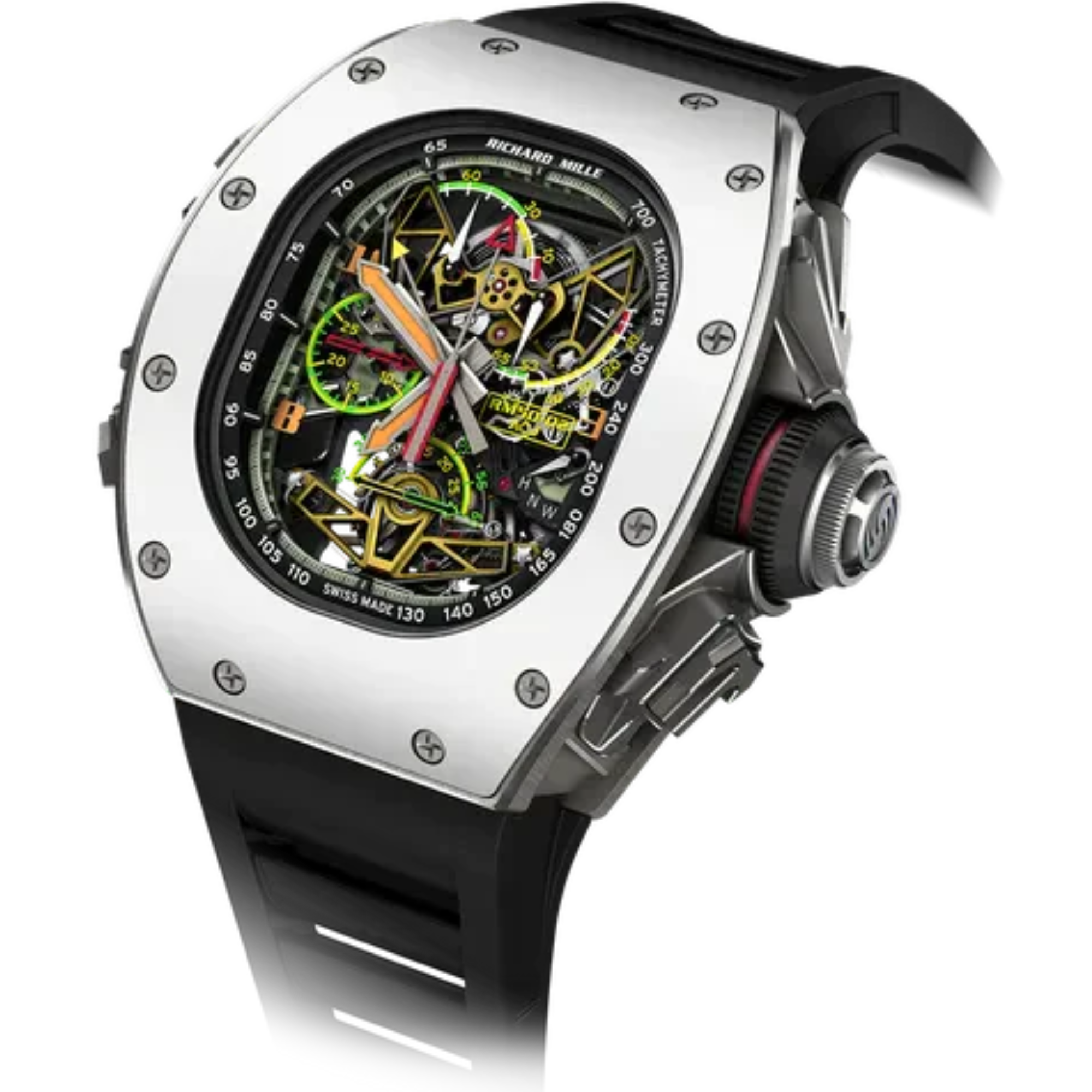 RM 50-02 Tourbillon Split-Seconds Chronograph ACJ Rubber Strap Titanium-Aluminum Alloy Case Ceramic Bezel - Richard Mille