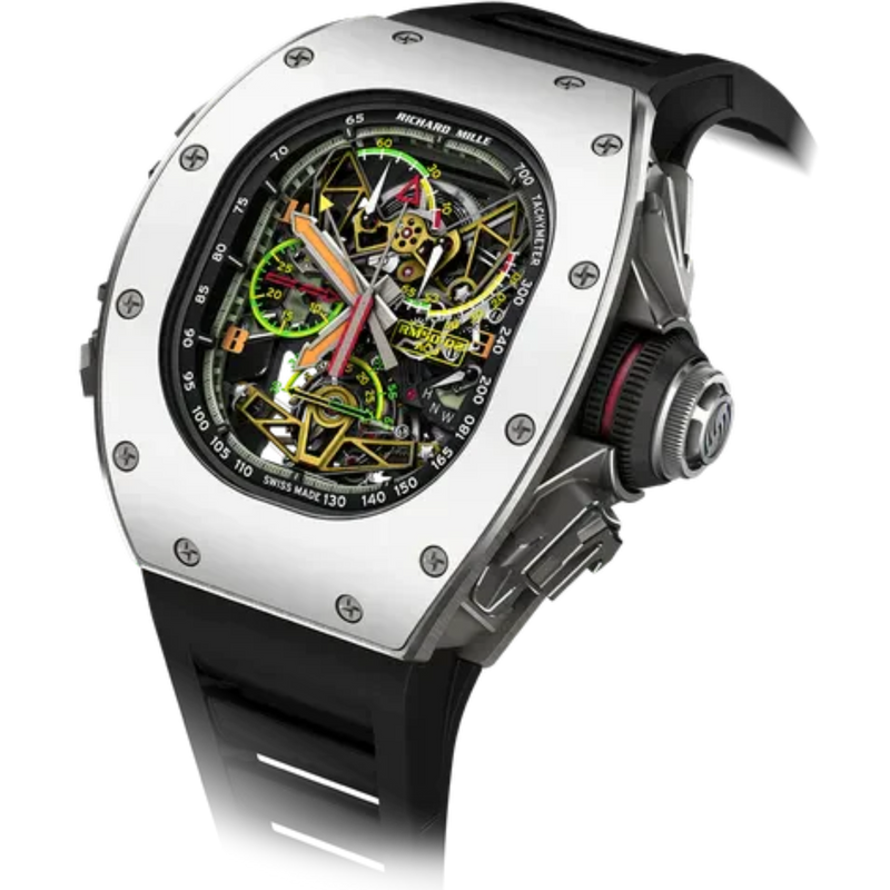 RM 50-02 Tourbillon Split-Seconds Chronograph ACJ Rubber Strap Titanium-Aluminum Alloy Case Ceramic Bezel - Richard Mille