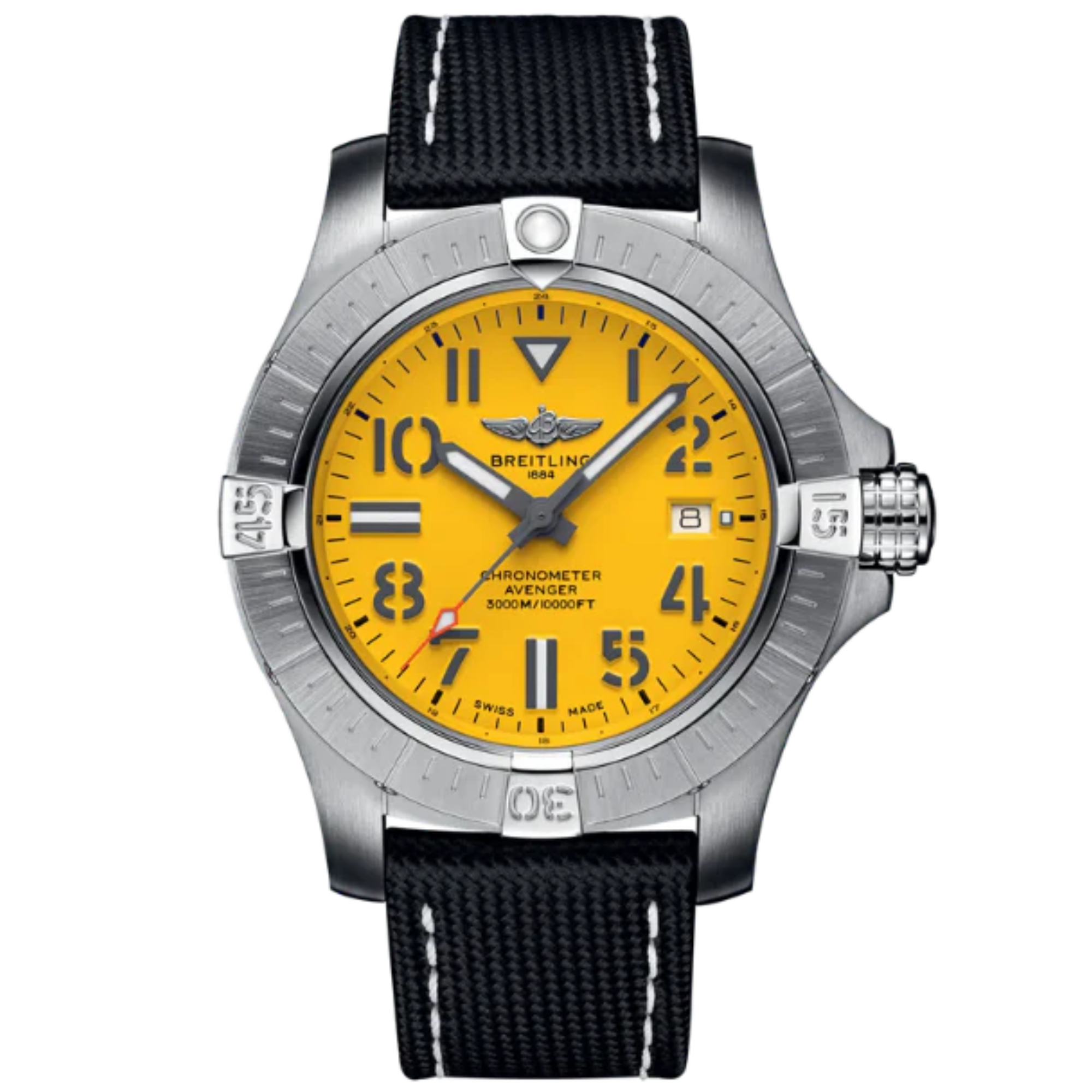 AVENGER AUTOMATIC SEAWOLF 45 MM STAINLESS STEEL WITH YELLOW DIAL - Breitling