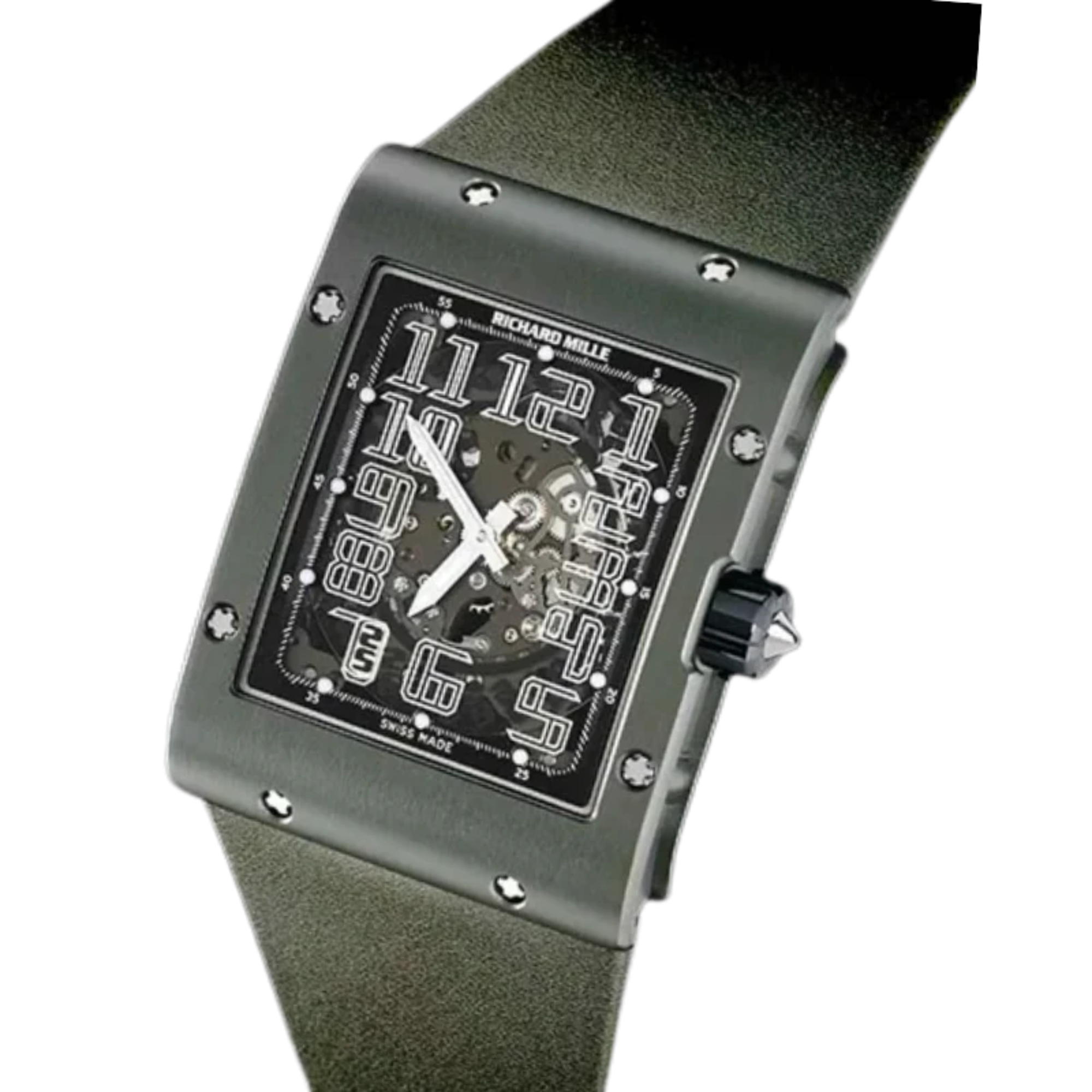 RM 016 Automatic Extra Flat Black Rubber Strap Titanium Case - Richard Mille