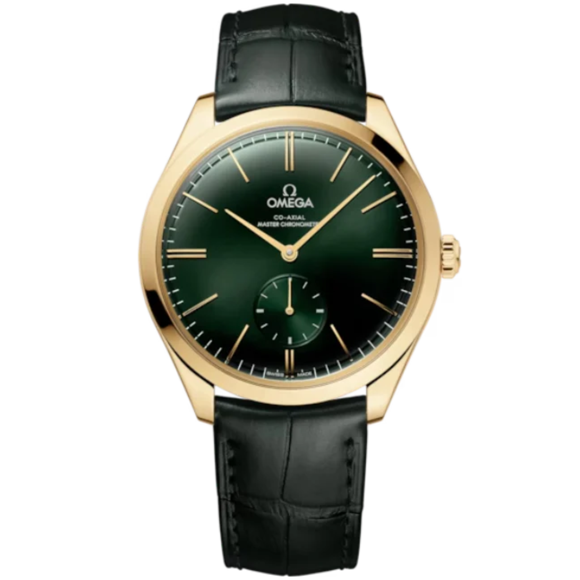 DE VILLE TRÉSOR 40 MM YELLOW GOLD WITH GREEN DIAL - Omega