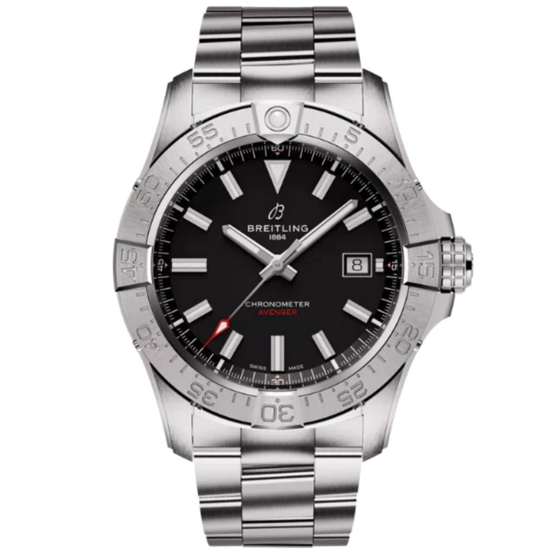 AVENGER AUTOMATIC 42 MM STAINLESS STEEL WITH BLACK DIAL - Breitling