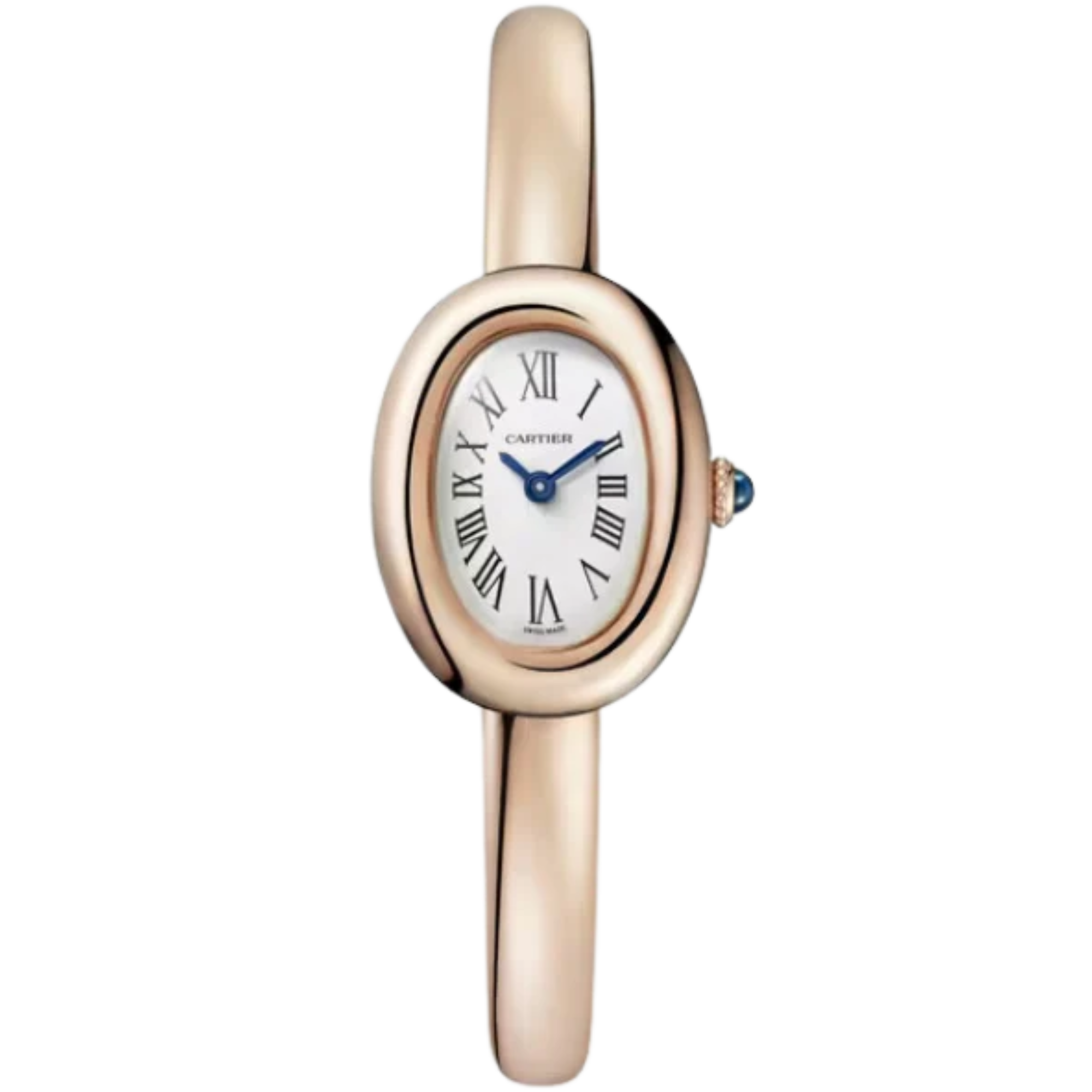 BAIGNOIRE DE CARTIER 25 MM 18K ROSE GOLD WITH SILVER DIAL SIZE 16 - Cartier