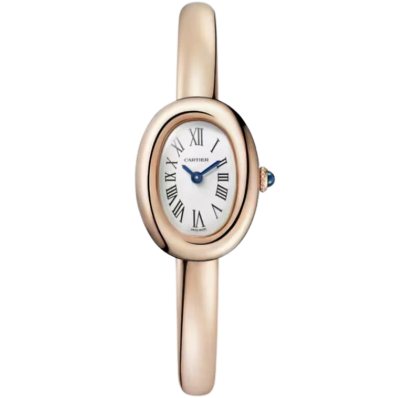 BAIGNOIRE DE CARTIER 25 MM 18K ROSE GOLD WITH SILVER DIAL SIZE 16 - Cartier