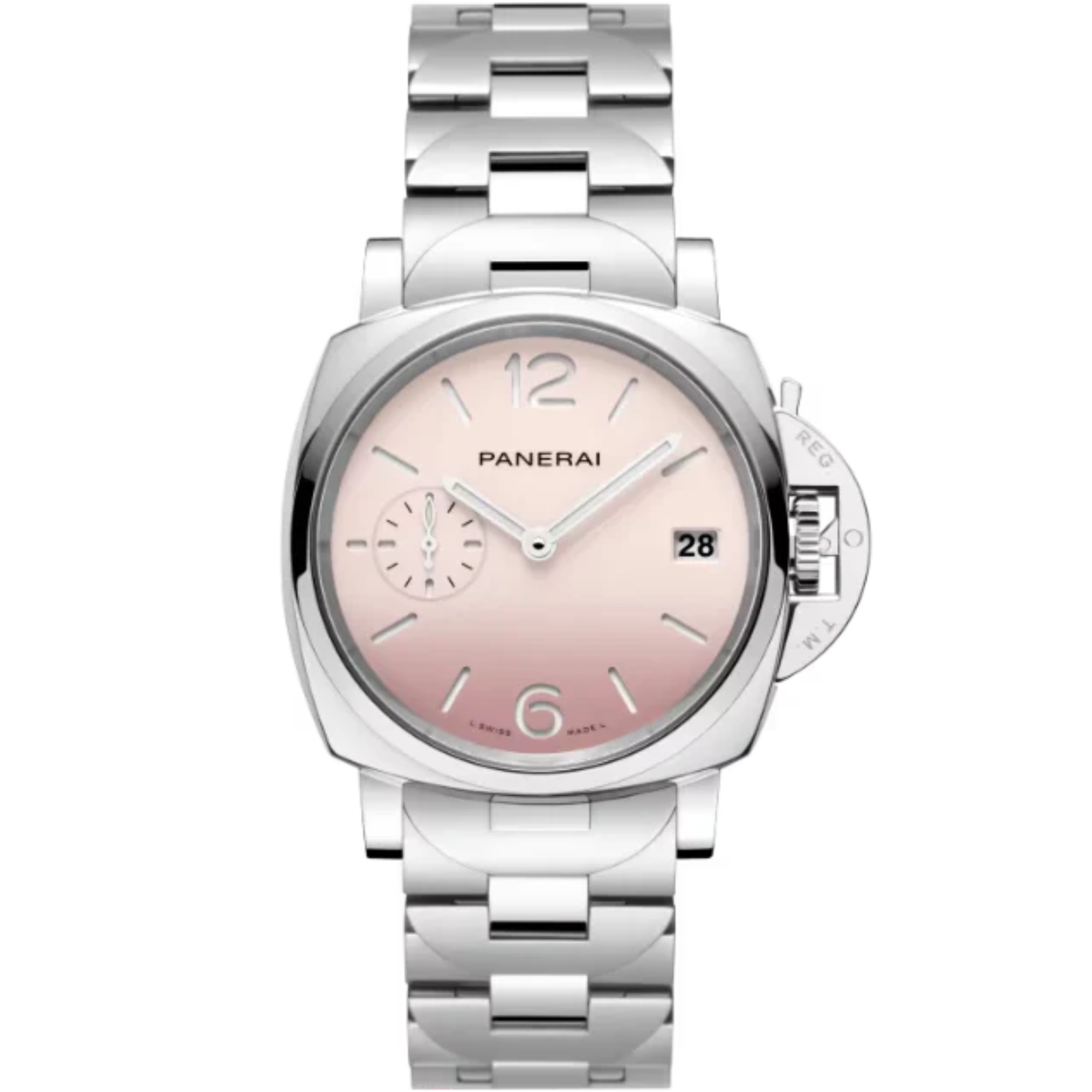 LUMINOR DUE PASTELLO PAM01319 38 MM STAINLESS STEEL WITH PINK DIAL - Panerai