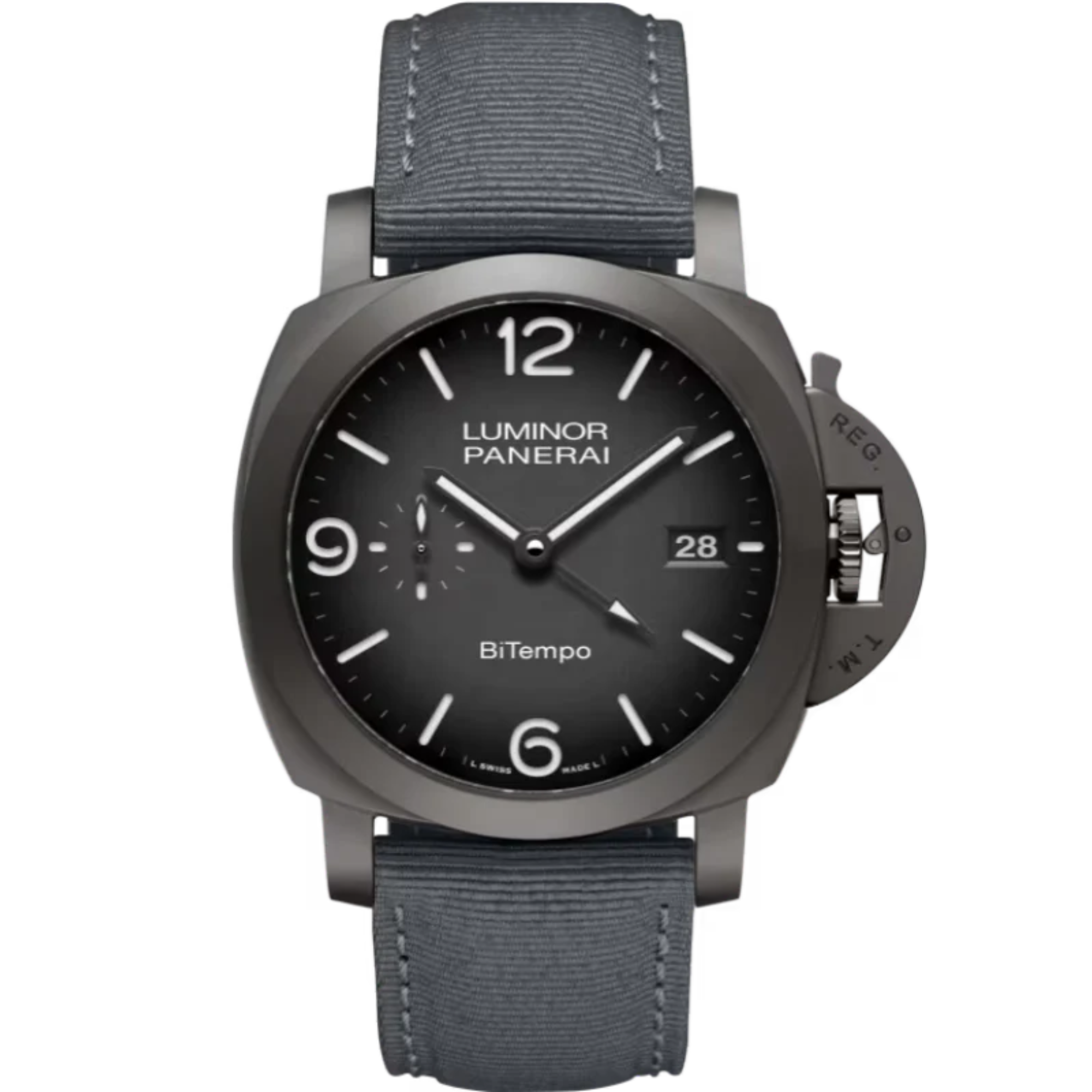 LUMINOR BITEMPO NEW YORK PAM01467 44 MM TITANIUM - DLC WITH BLACK DIAL - Panerai