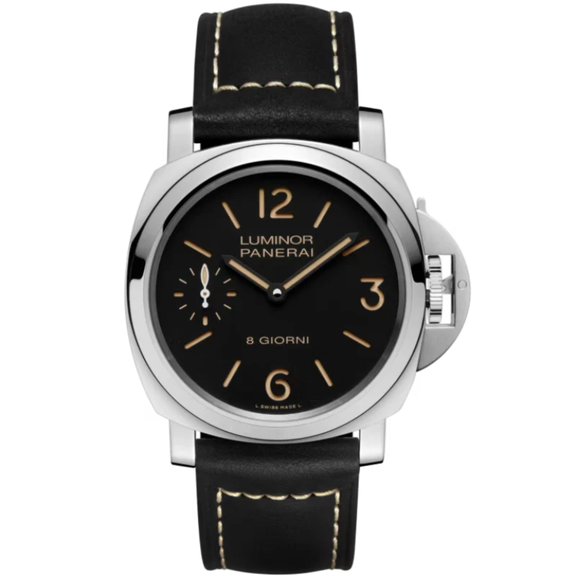 LUMINOR 8 GIORNI PAM00915 44 MM STAINLESS STEEL WITH BLACK DIAL - Panerai