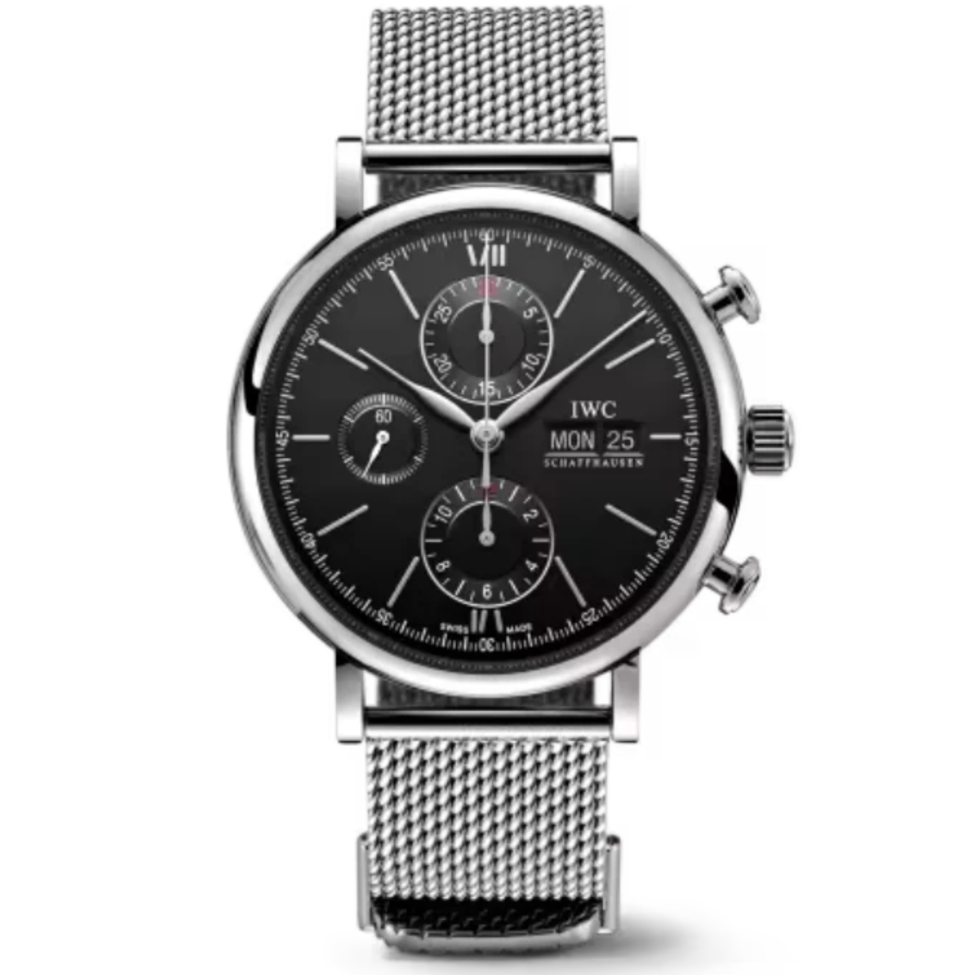 PORTOFINO CHRONOGRAPH 42 MM STAINLESS STEEL WITH BLACK DIAL - IWC