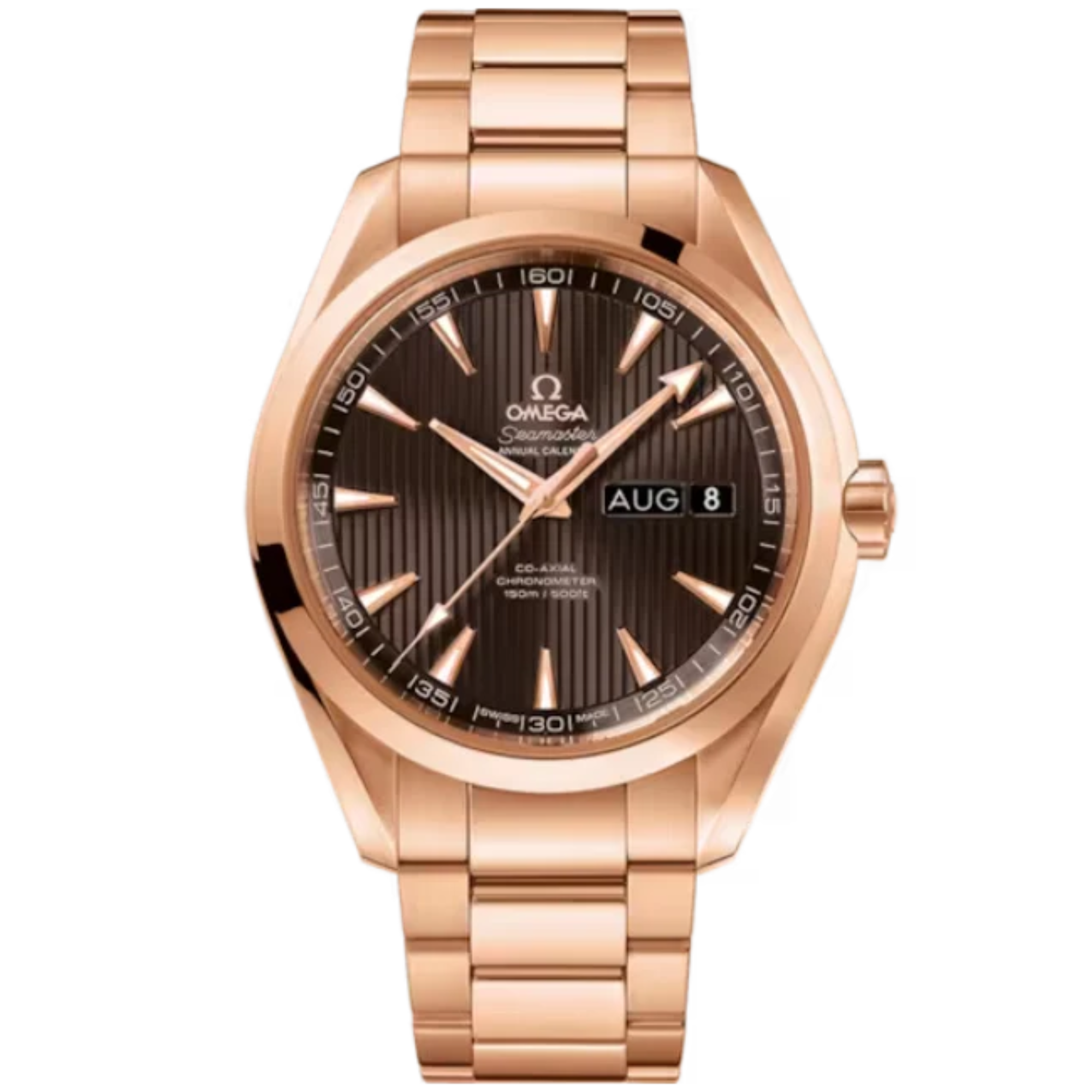 SEAMASTER AQUA TERRA 150M 43 MM RED GOLD WITH GREY DIAL - Omega