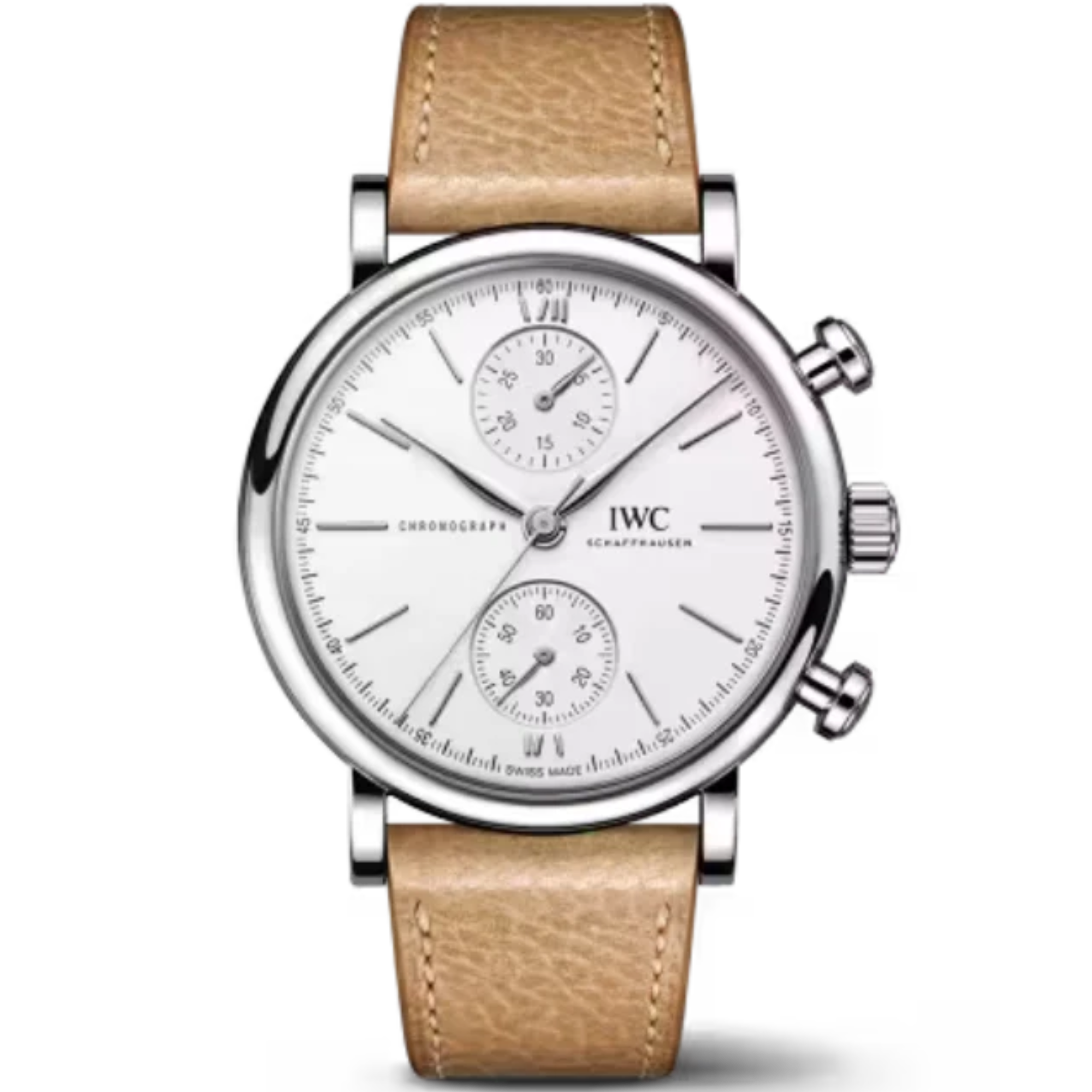 PORTOFINO CHRONOGRAPH 39 MM STAINLESS STEEL WITH WHITE DIAL - IWC