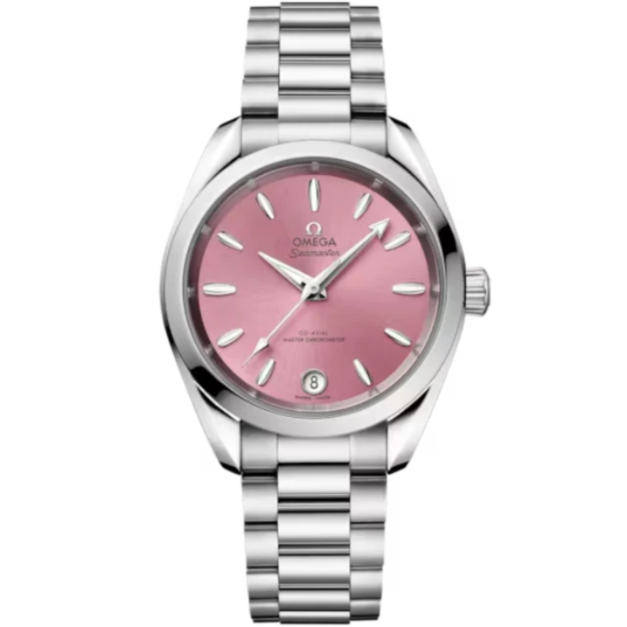 SEAMASTER AQUA TERRA SHADES 34 MM STAINLESS STEEL WITH SHELL PINK DIAL - Omega