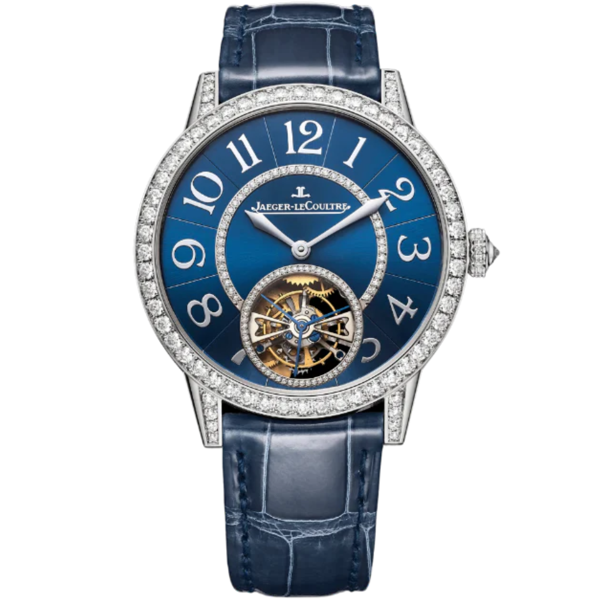 RENDEZ-VOUS JEWELLERY TOURBILLON 39 MM 18K WHITE GOLD WITH BLUE DIAL - Jaeger-LeCoultre