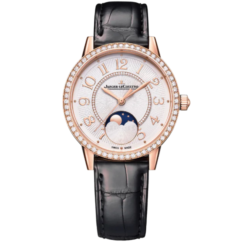 RENDEZ-VOUS CLASSIC MOON 34 MM ROSE GOLD WITH SILVER GREY GUILLOCHE DIAL - Jaeger-LeCoultre