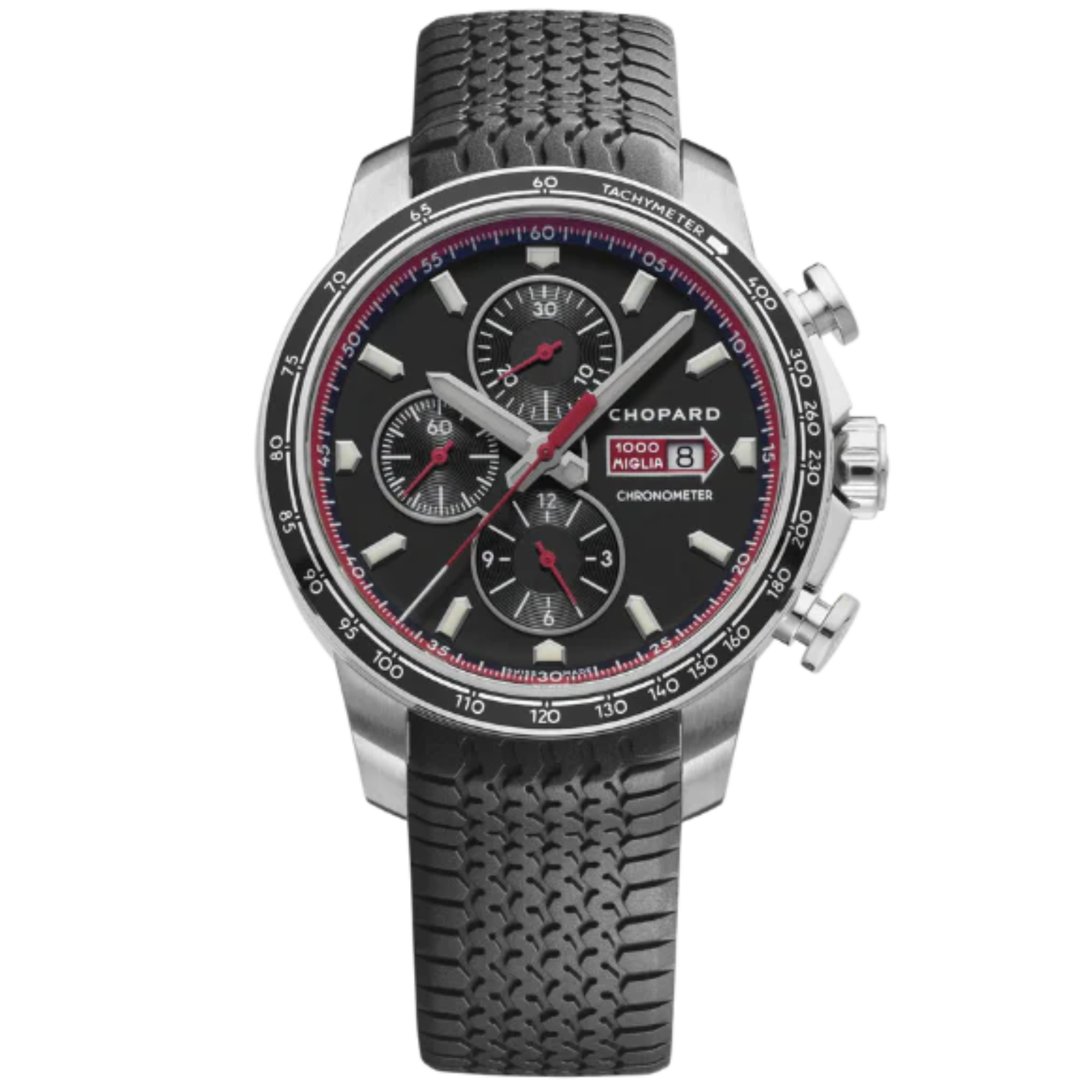 MILLE MIGLIA GTS CHRONO 44 MM LUCENT STEEL™ WITH BLACK DIAL - Chopard