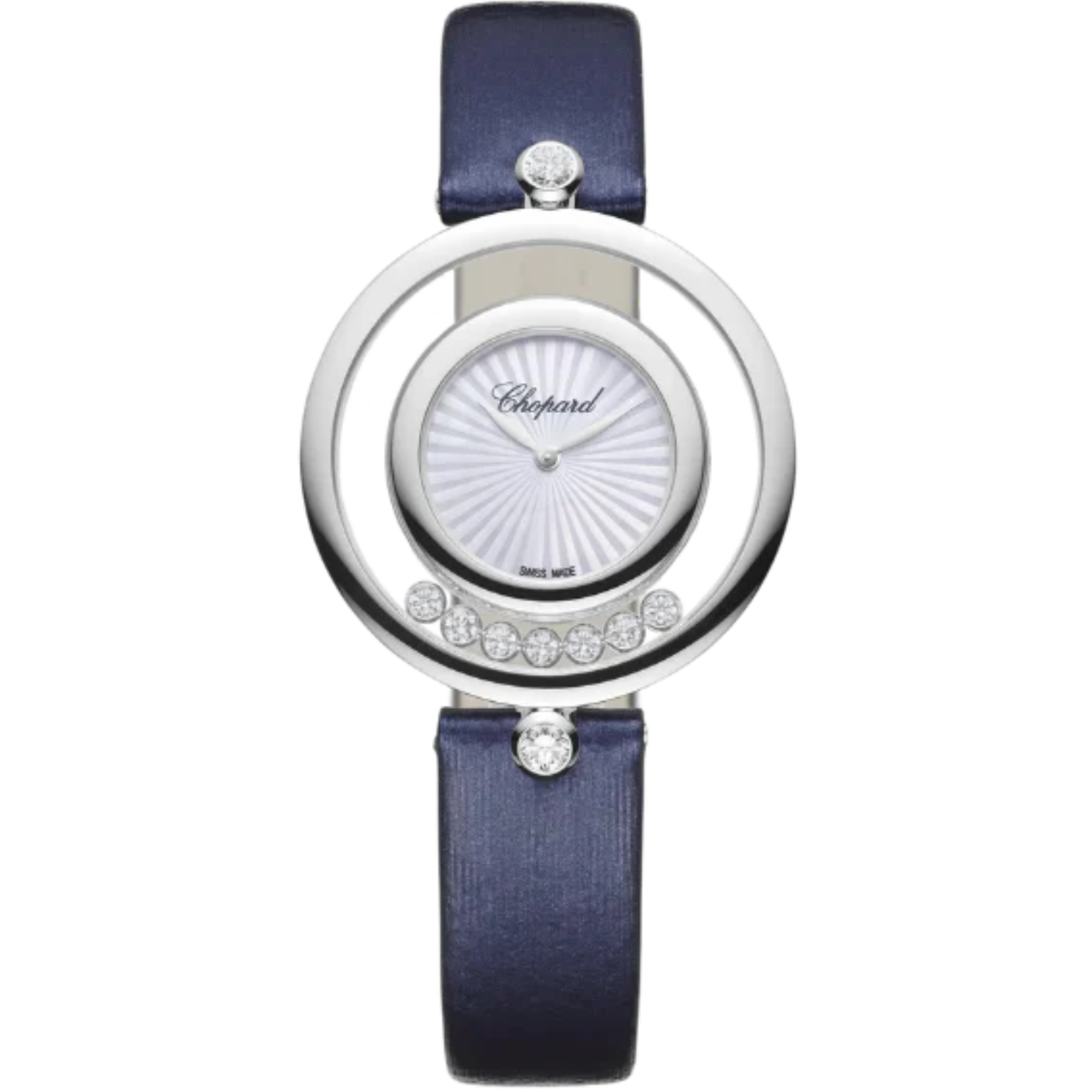 HAPPY DIAMONDS ICONS 32 MM ETHICAL WHITE GOLD WITH MOTHER OF PEARL DIAL - Chopard