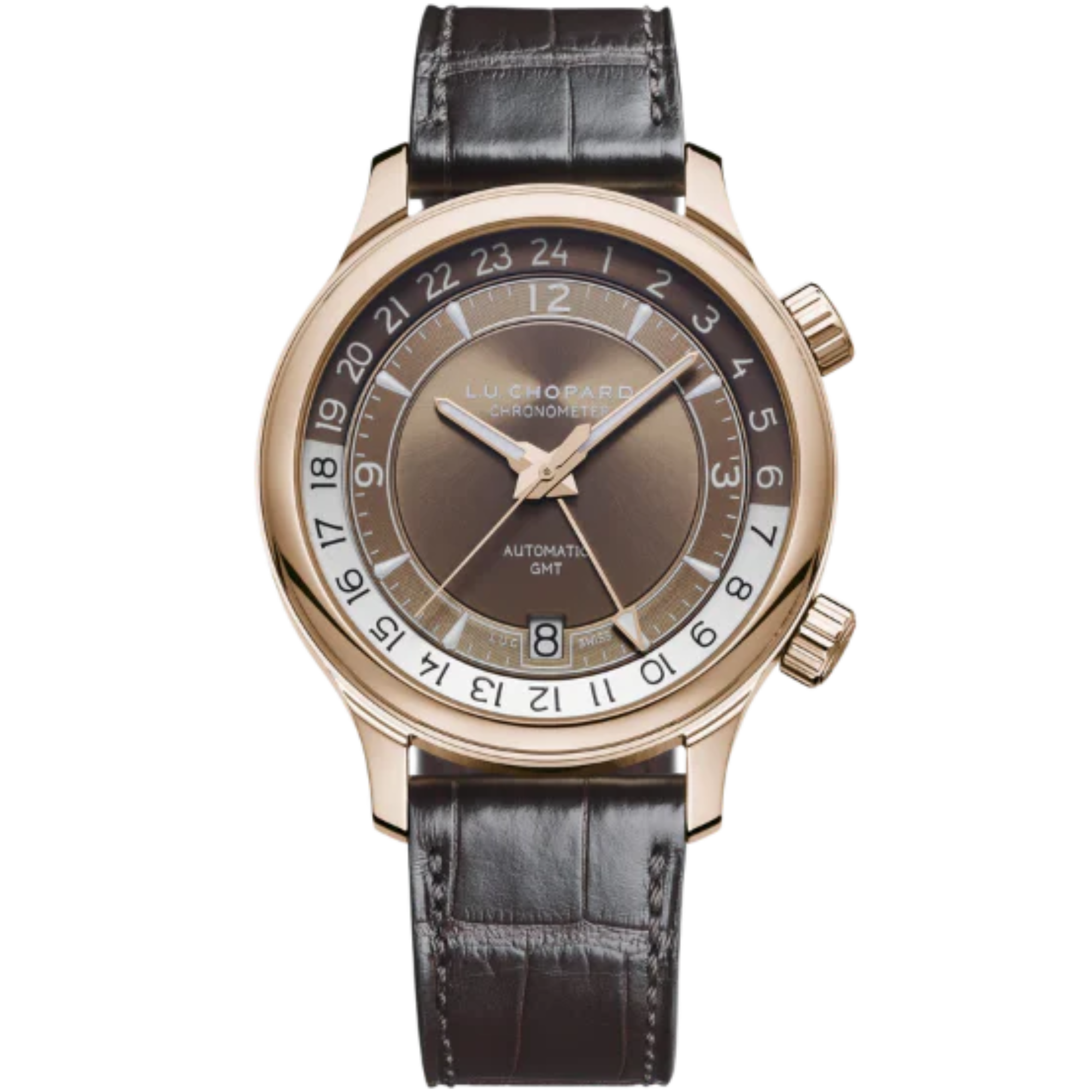 L.U.C GMT ONE 42 MM ETHICAL ROSE GOLD WITH BROWN DIAL - Chopard