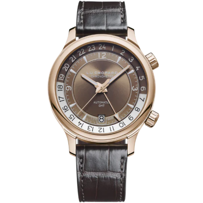 L.U.C GMT ONE 42 MM ETHICAL ROSE GOLD WITH BROWN DIAL - Chopard