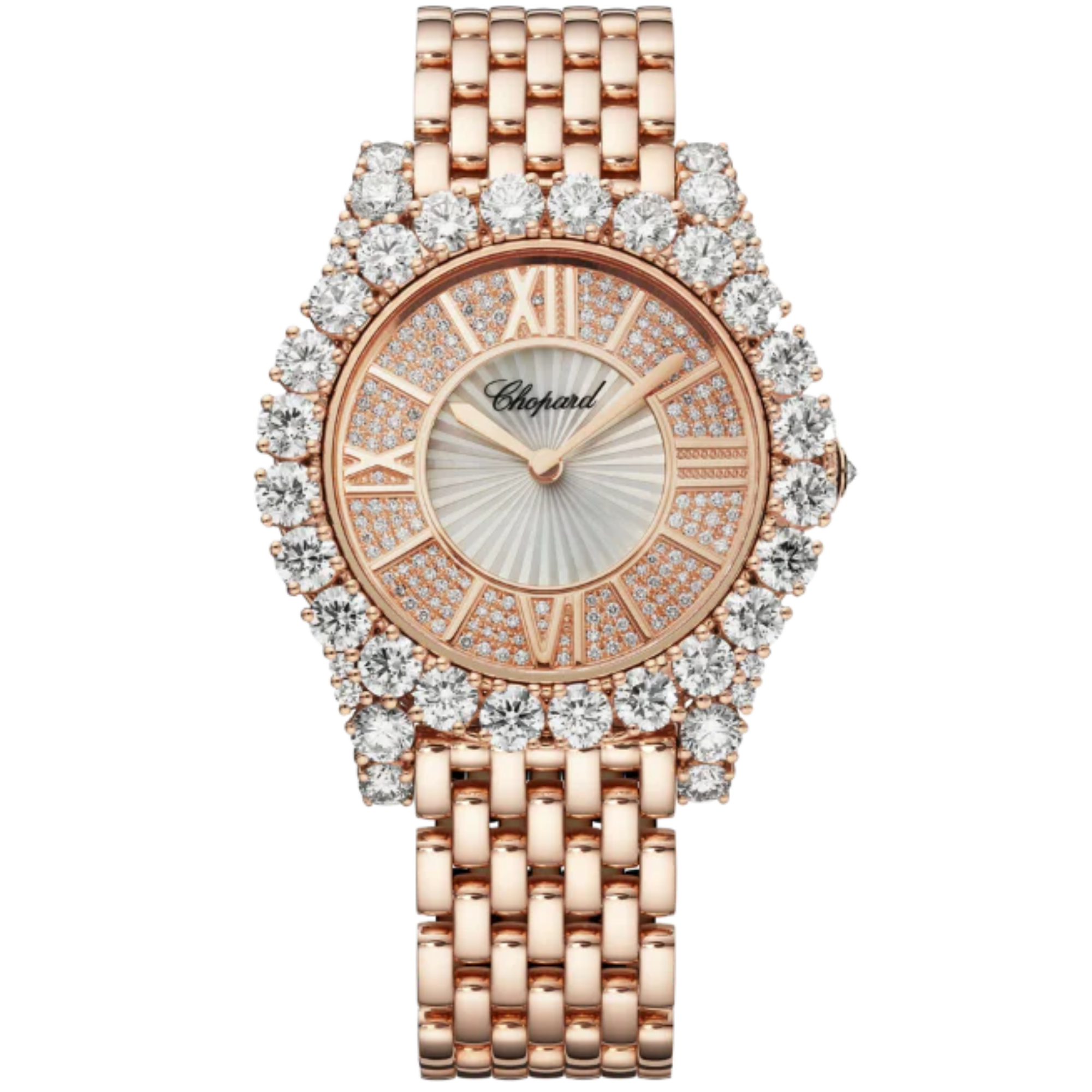 L'HEURE DU DIAMANT ROUND 36 MM ETHICAL ROSE GOLD WITH MOTHER OF PEARL DIAL - Chopard