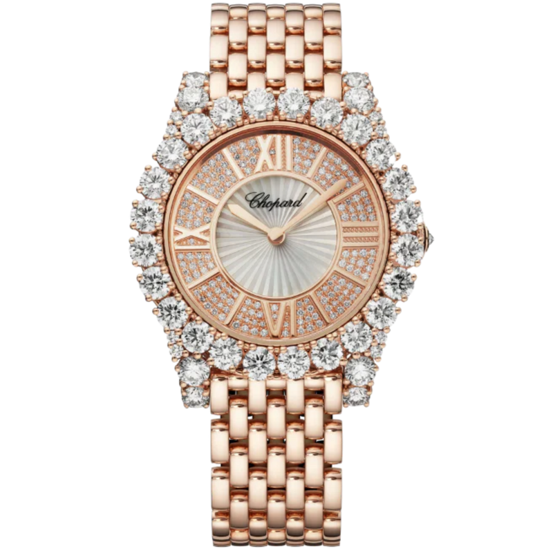L'HEURE DU DIAMANT ROUND 36 MM ETHICAL ROSE GOLD WITH MOTHER OF PEARL DIAL - Chopard