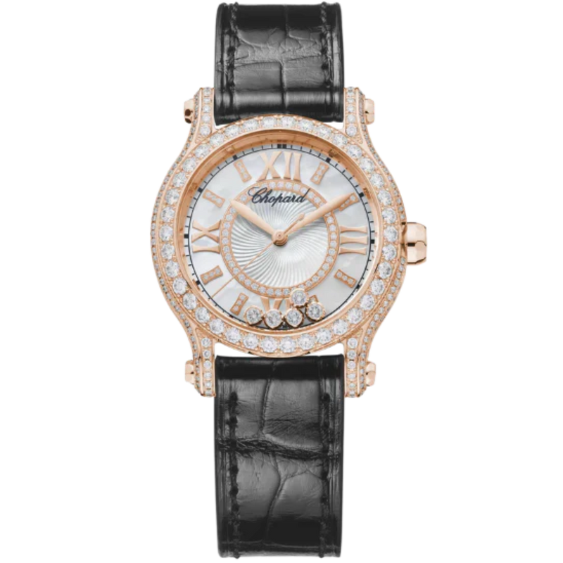 HAPPY SPORT 30 MM ETHICAL ROSE GOLD WITH MOTHER OF PEARL DIAL - Chopard