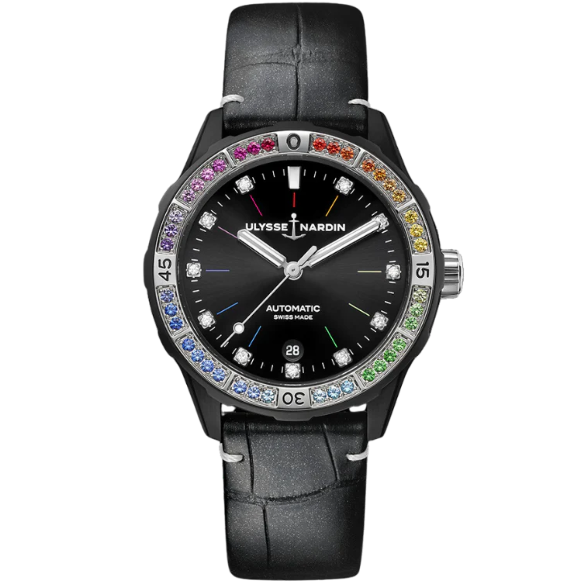 DIVER RAINBOW 39 MM STAINLESS STEEL WITH BLACK DIAL - Ulysse Nardin