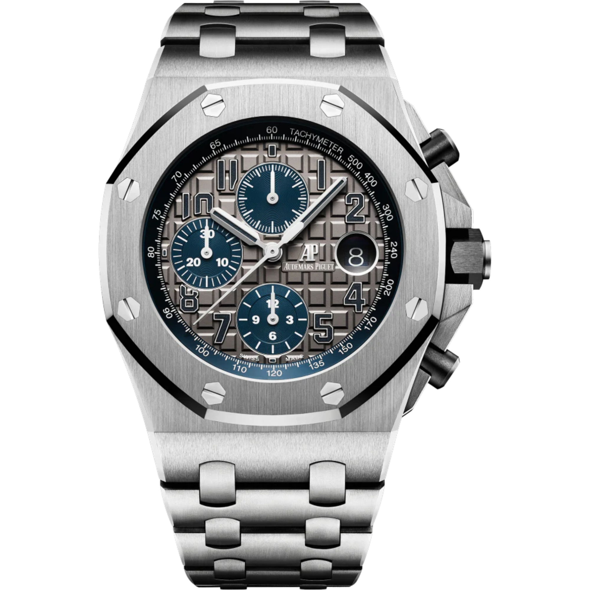 Royal Oak Offshore Selfwinding Chronograph QeII Cup 2018 42MM Titanium Bracelet Slate Grey Dial With Méga Tapisserie Pattern Titanium Case - Audemars Piguet