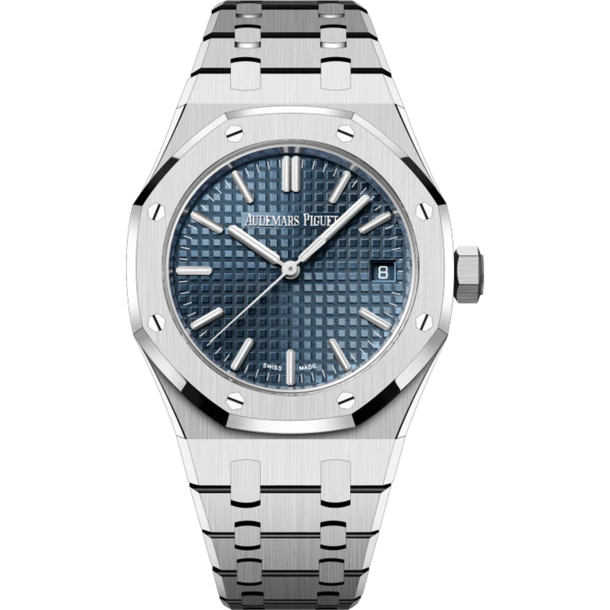 Royal Oak Selfwinding 50th Anniversary 37MM Stainless Steel Bracelet Bleu Nuit Nuage 50 Dial With Grande Tapisserie Pattern Stainless Steel Case - Audemars Piguet