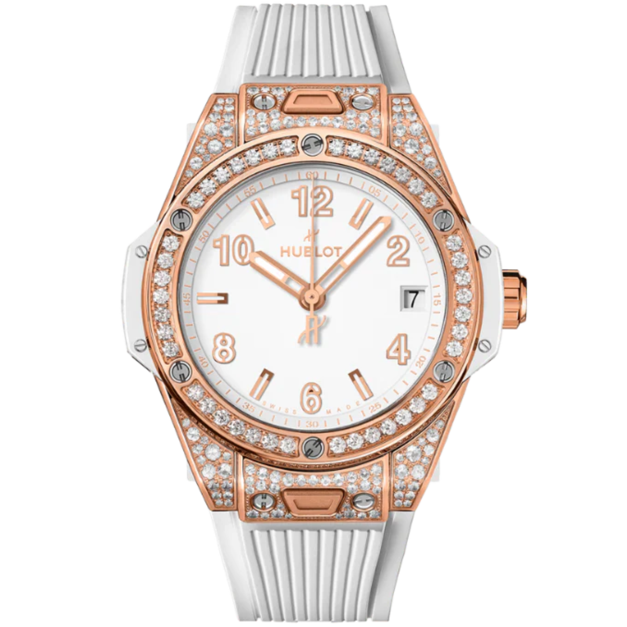 Big Bang 39mm ONE CLICK KING GOLD WHITE PAVÉ - Hublot