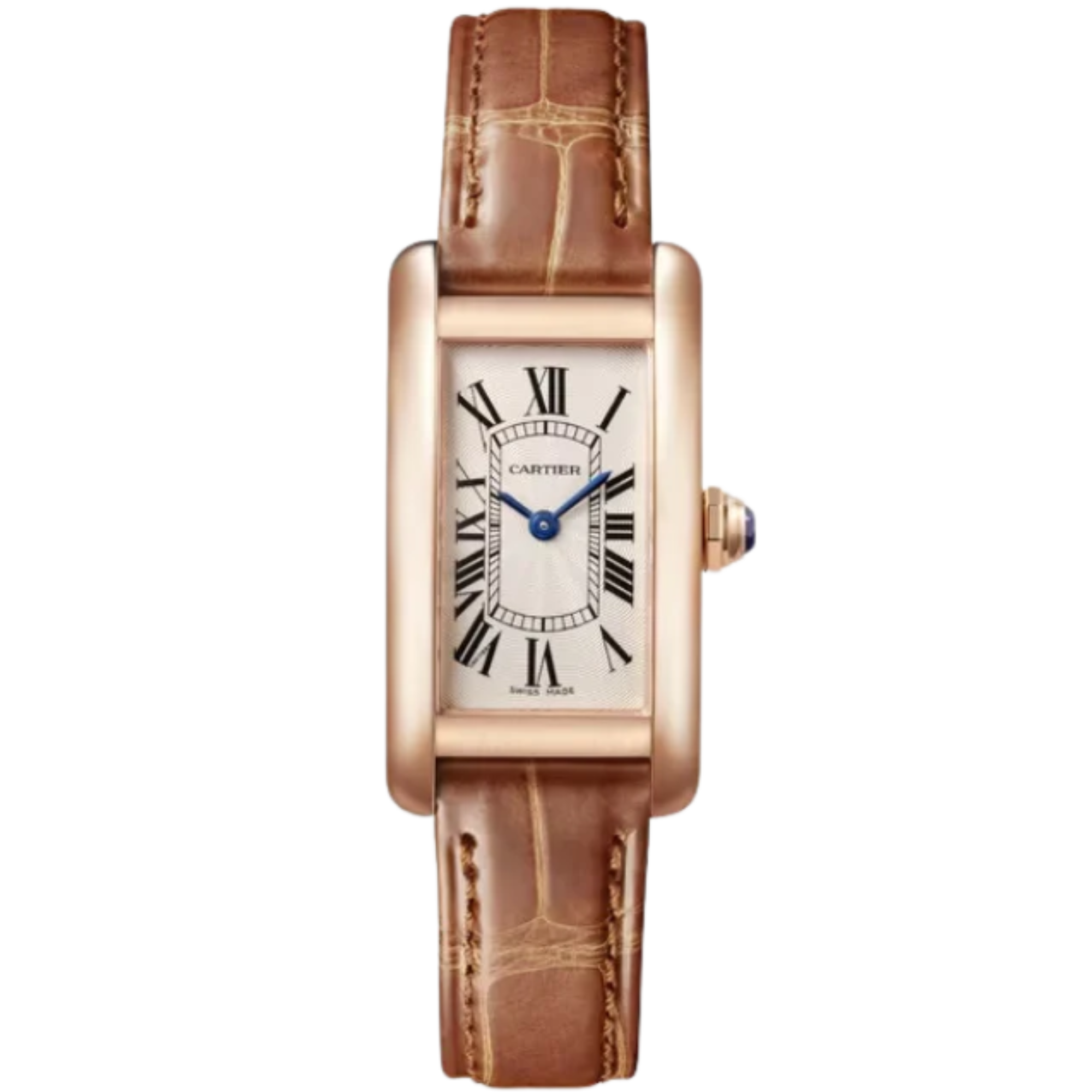 TANK 35 mm AMÉRICAINE WATCH SILVER 18K ROSE GOLD - Cartier