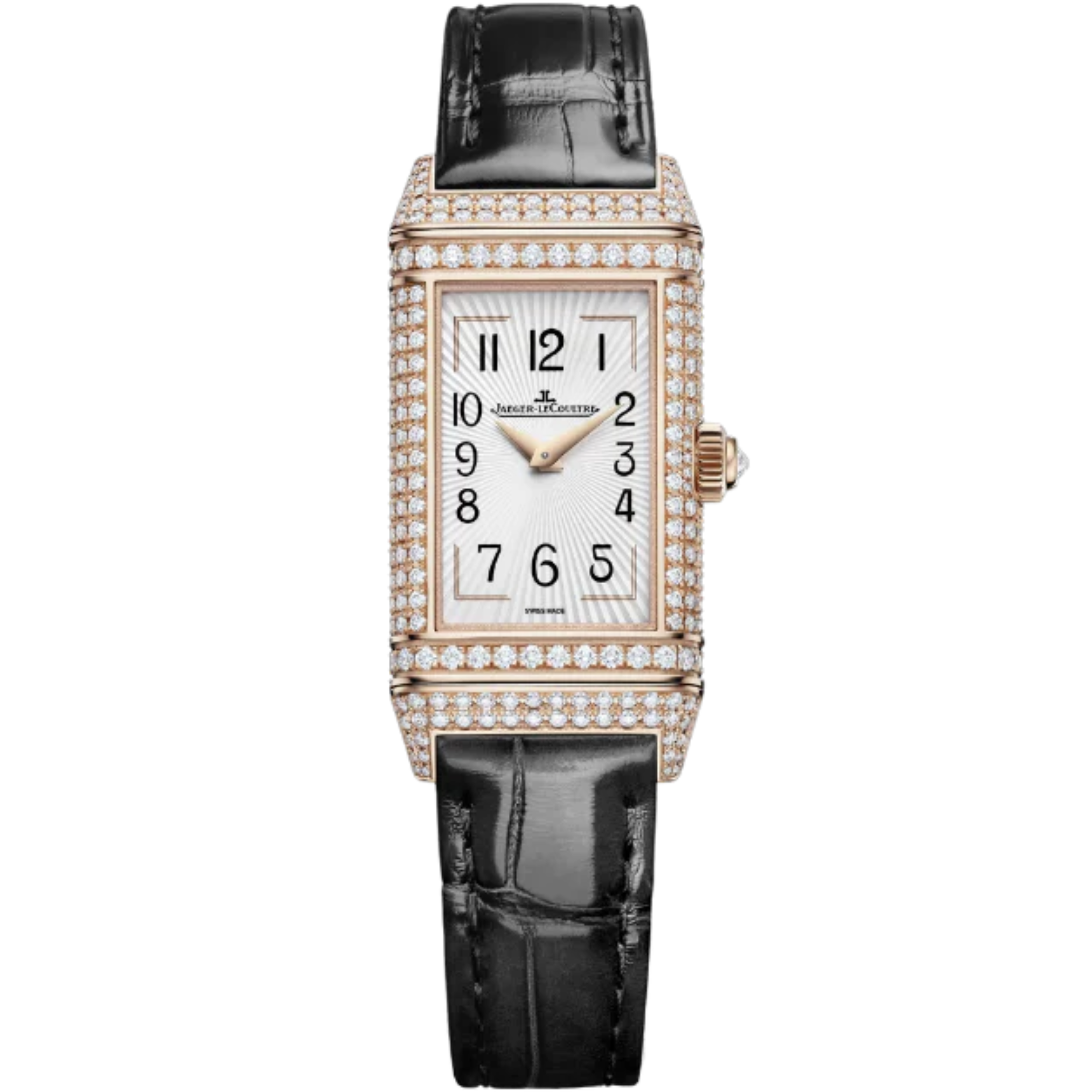 REVERSO ONE DUETTO JEWELLERY 40 MM 18K ROSE GOLD WITH SILVER GREY AND BLACK LACQUER DIAL - Jaeger-LeCoultre