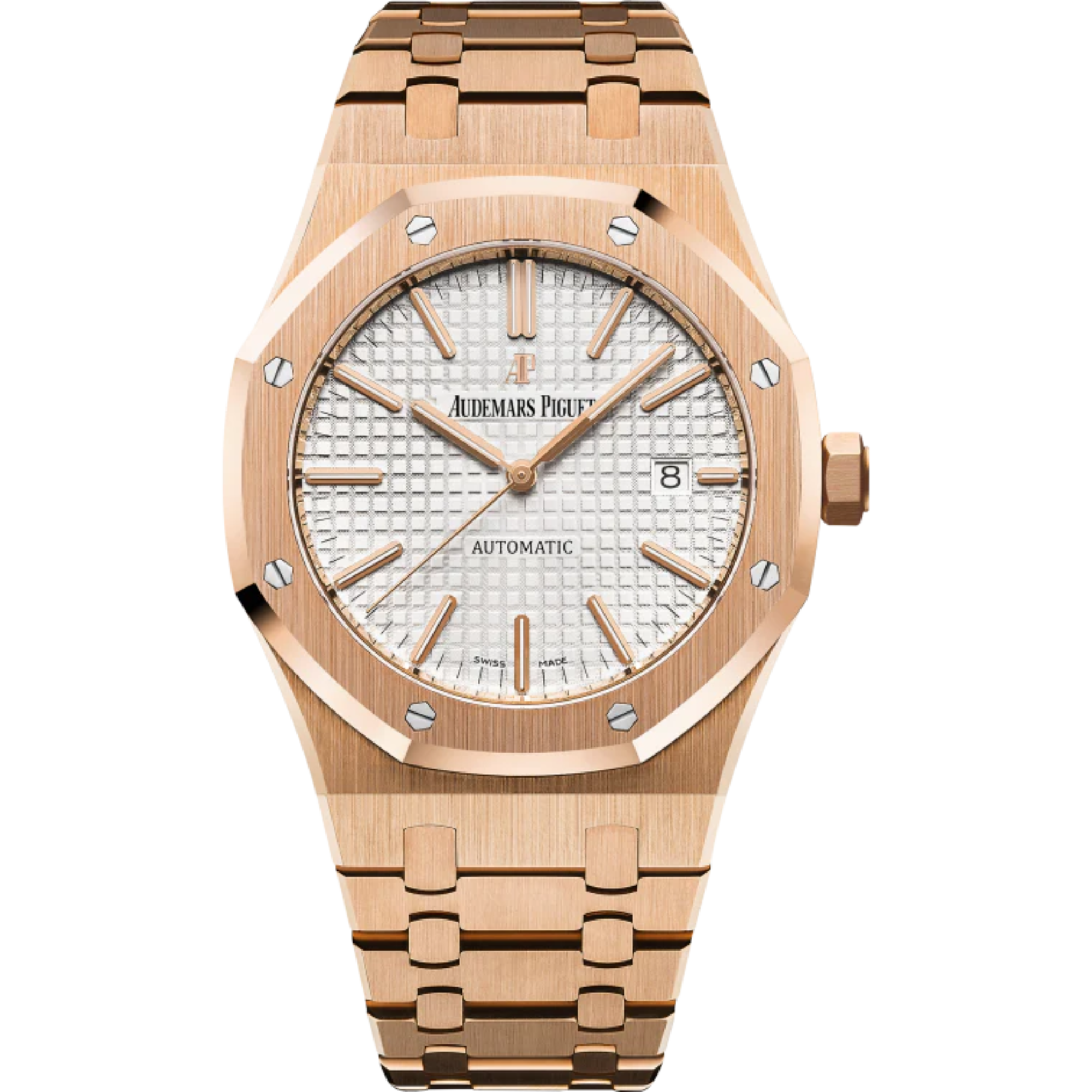 Audemars Piguet Royal Oak Ref. 15400OR.OO.1220OR.02 41mm Rose Gold White Dial - Audemars Piguet